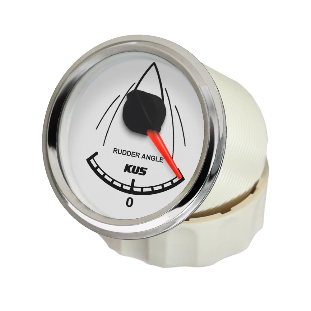 KUS Universal 52mm Rudder Angle Indicator Gauge for Marine Boat with Red Yellow available Backlight 12/24V