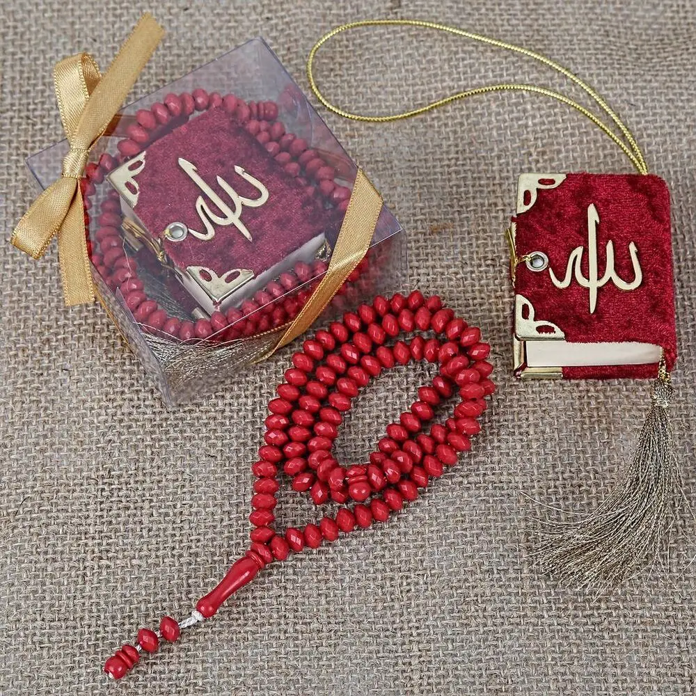 20 Pcs Mini Quran Gift Scented Rosary in Square Box Quran Portable mini size quran islamic muslim gift with special box