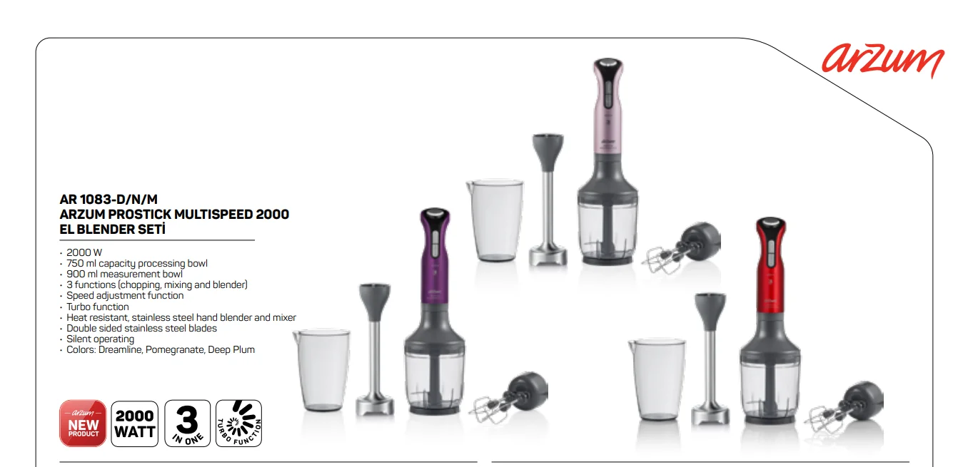 Mijn Desire Prostick Multispeed 2000 Staafmixer Set