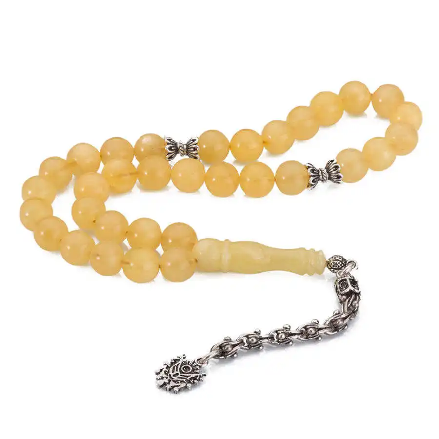 Wrist Sized Amber Rosary with Ottoman Crest Tassel Stylish Design That Provides Long-term Good Quality And Durability Luxury New