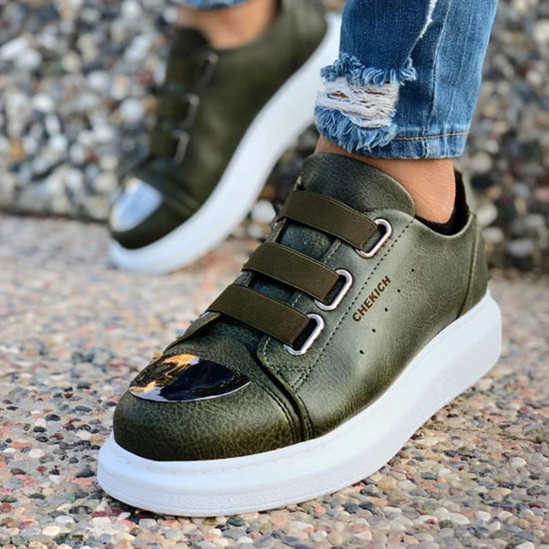 Chekich Chaussure Homme Elastique Hommes Montantes Sneakers Basket