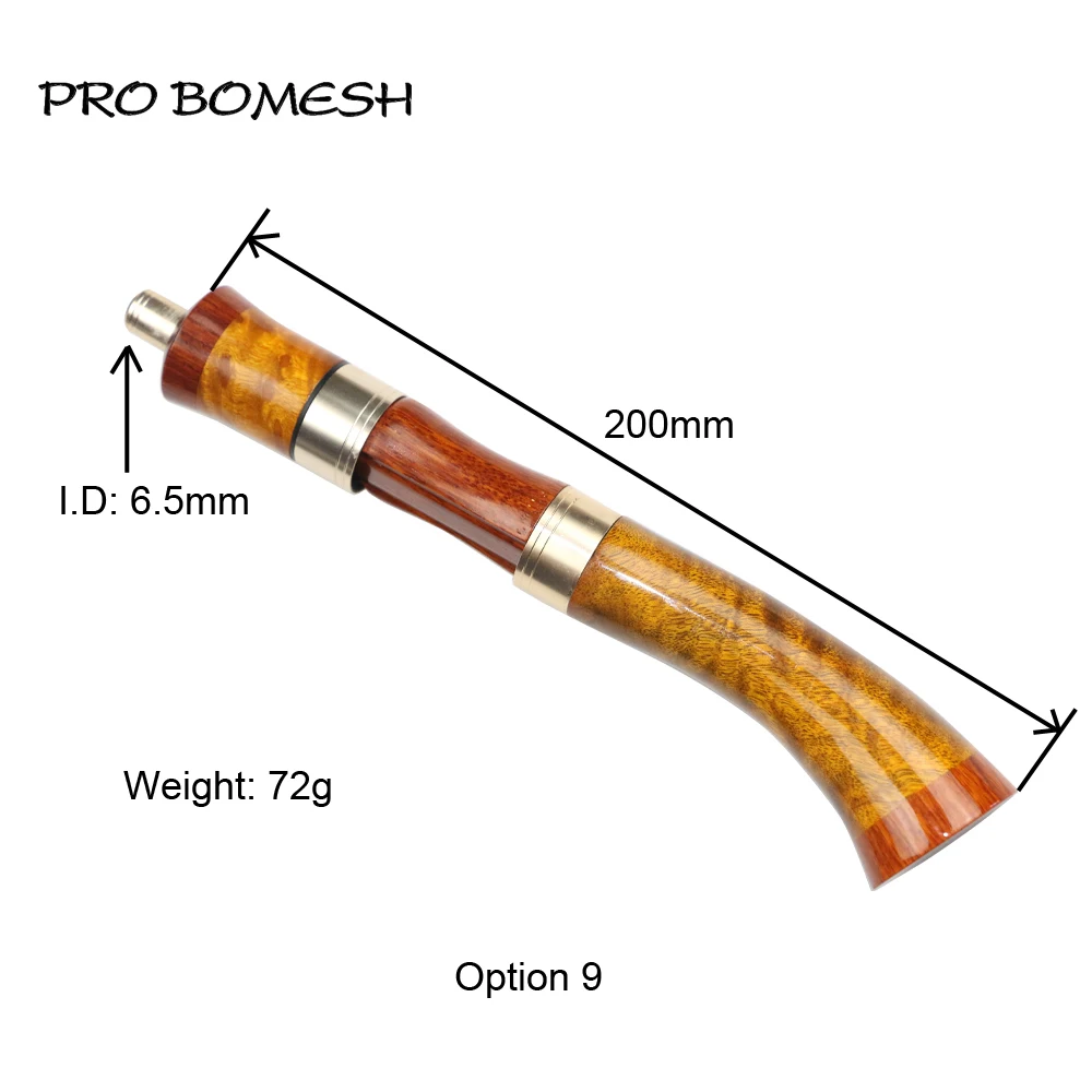 Pro Bomesh 1 Set Burlwood Spinning Casting Reel Seat Handle Kit Metal Trim DIY Trout Fishing Rod Building Accessory