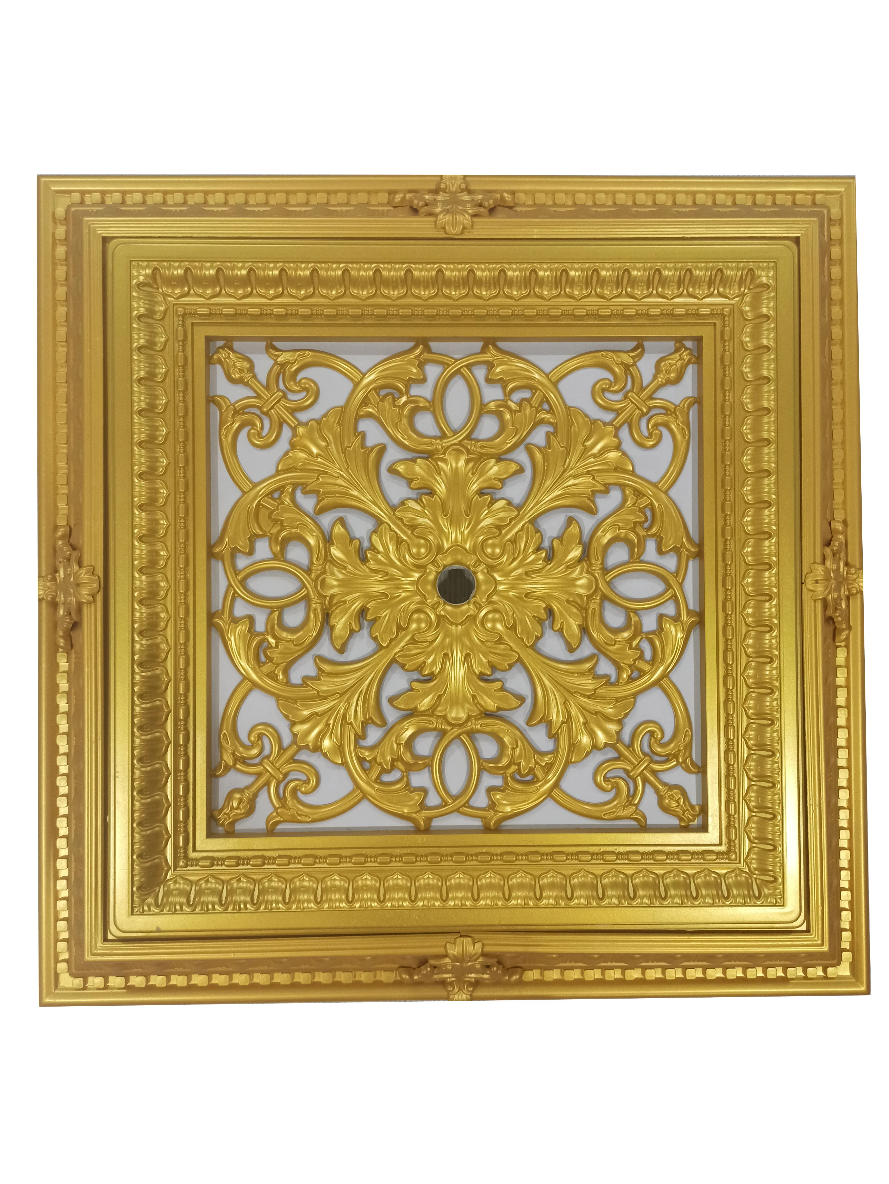 DECOGOLD Decorative Square Design Ceiling Medallion  For Chandelier 72x72cm