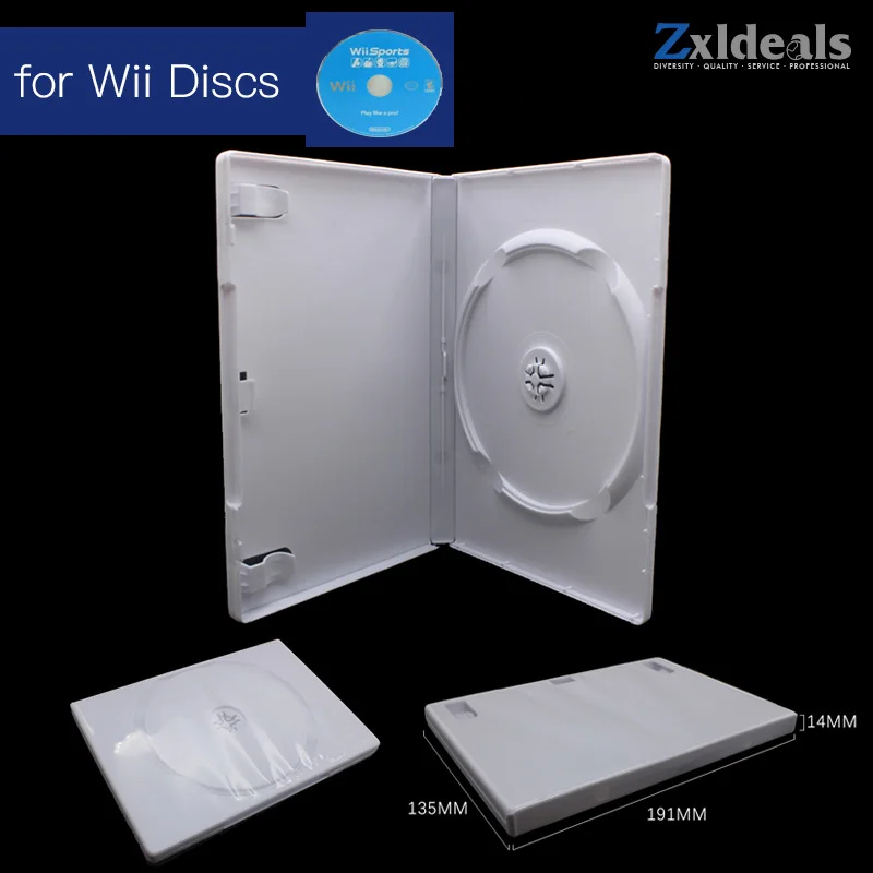 Replacement Case For Wii For Nintendo Game Disc Spare White Box Single
