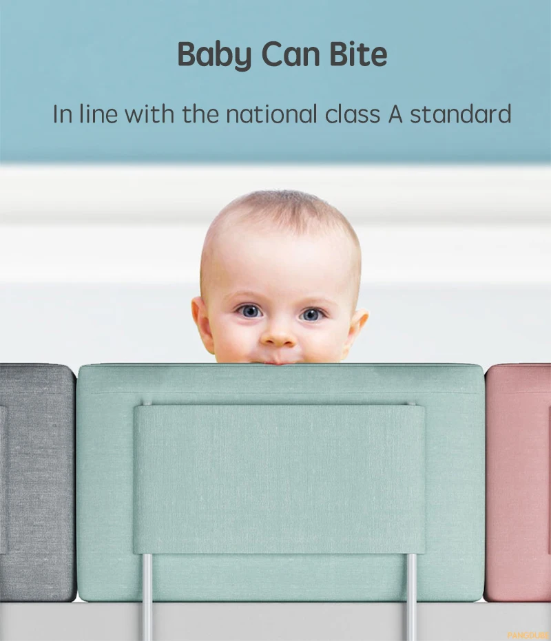 1 Stück 47 cm Kinderbettbarriere für Babybett Zaun Geländer für Kinderbettschutz Bettgitterschutz für Kinder – Detail 9