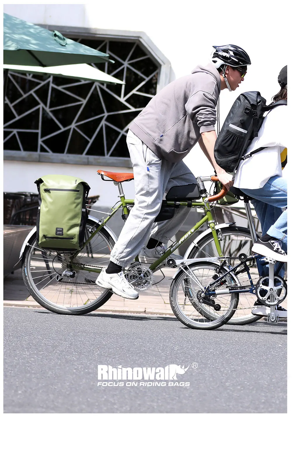 Rhinowalk Fahrradtasche, 22 l, vollständig wasserdicht, Kofferraumtasche, Rucksackkapazität, multifunktionale Gepäckträger, Fahrradtasche, Umhängetasche – Detail 19