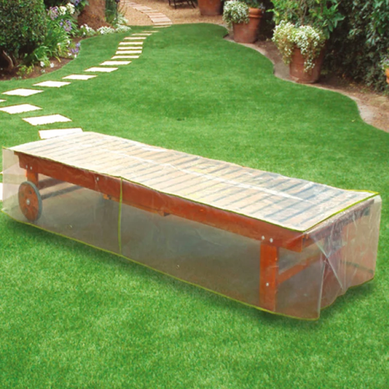 Outdoor Furniture Protection Cover 200x70 h:35 Transparent, For Single Sunbed, Easy To Use HOMAKS Made In Turkey