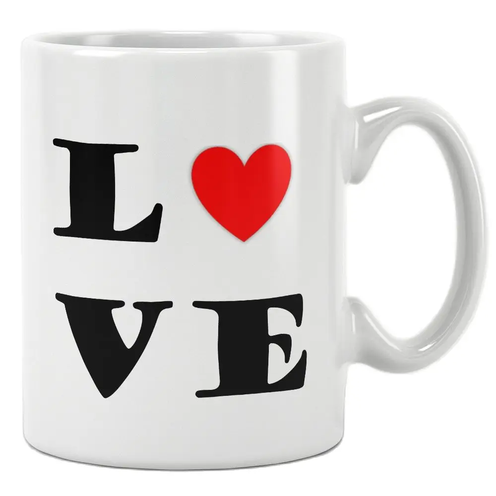 Love Cup White Ceramic Tea Milk Beer Mug Unique Gifts For Valentine's Day