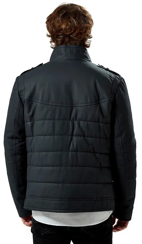 Luca Nam Phối Da Màu Xanh Hải Quân Taffeta Orjinal Da Cừu Thu Đông 2022 Biker Slim Size Lớn VintageTürkiye