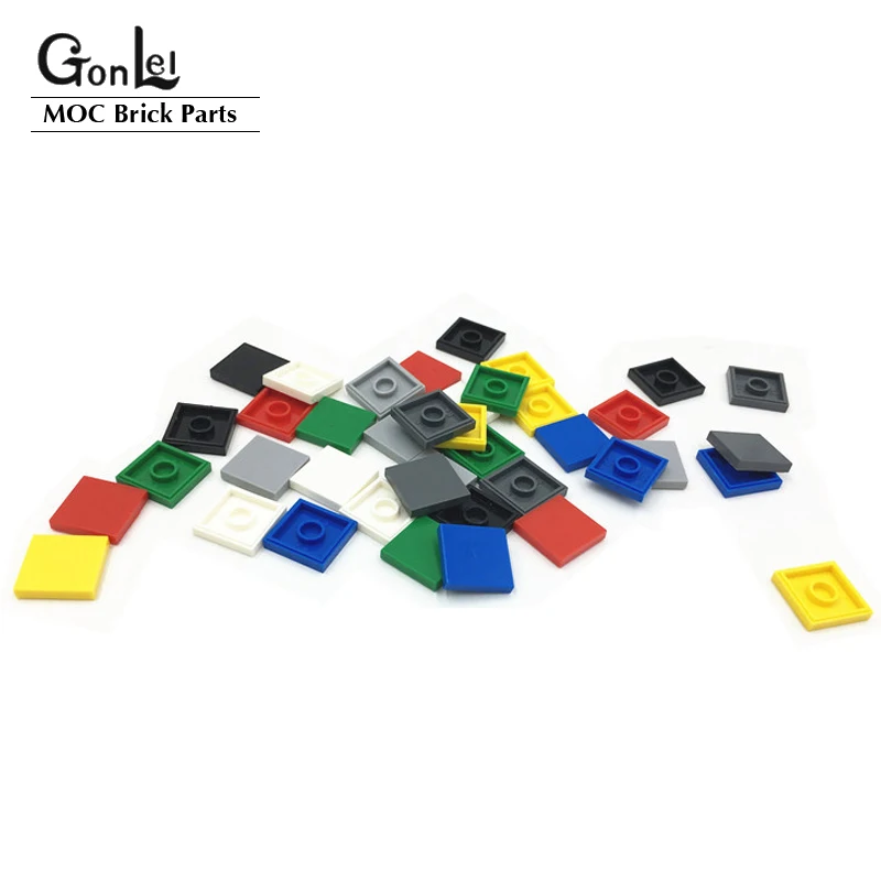 

200Pcs/lot MOC Brick Flat Tile 2x2 with Groove Building Blocks Parts Compatible with 3068 DIY Educational Creative Toys gifts