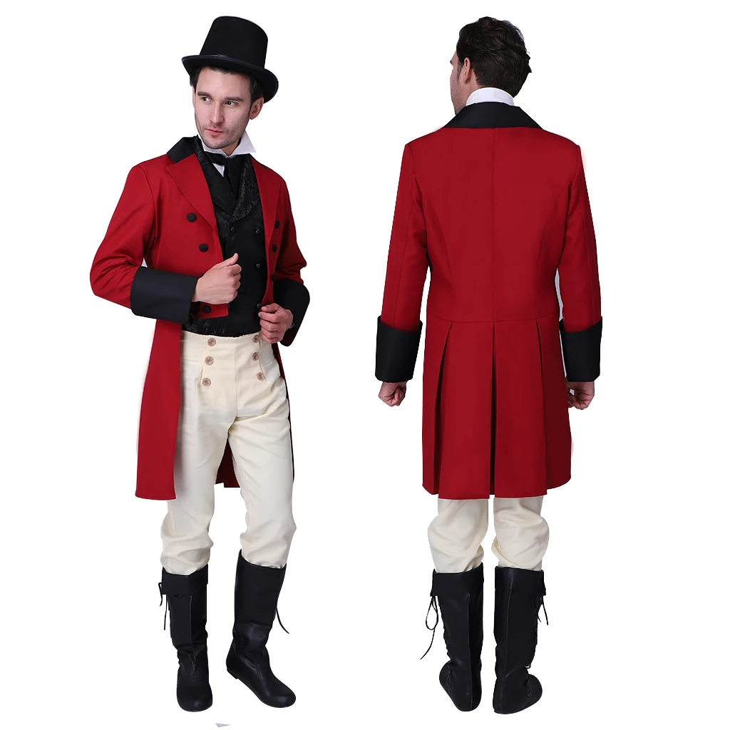 Disfraz de Cosplay para hombre, traje Victoriano de regencia, traje de caballero victoriano, traje colonial