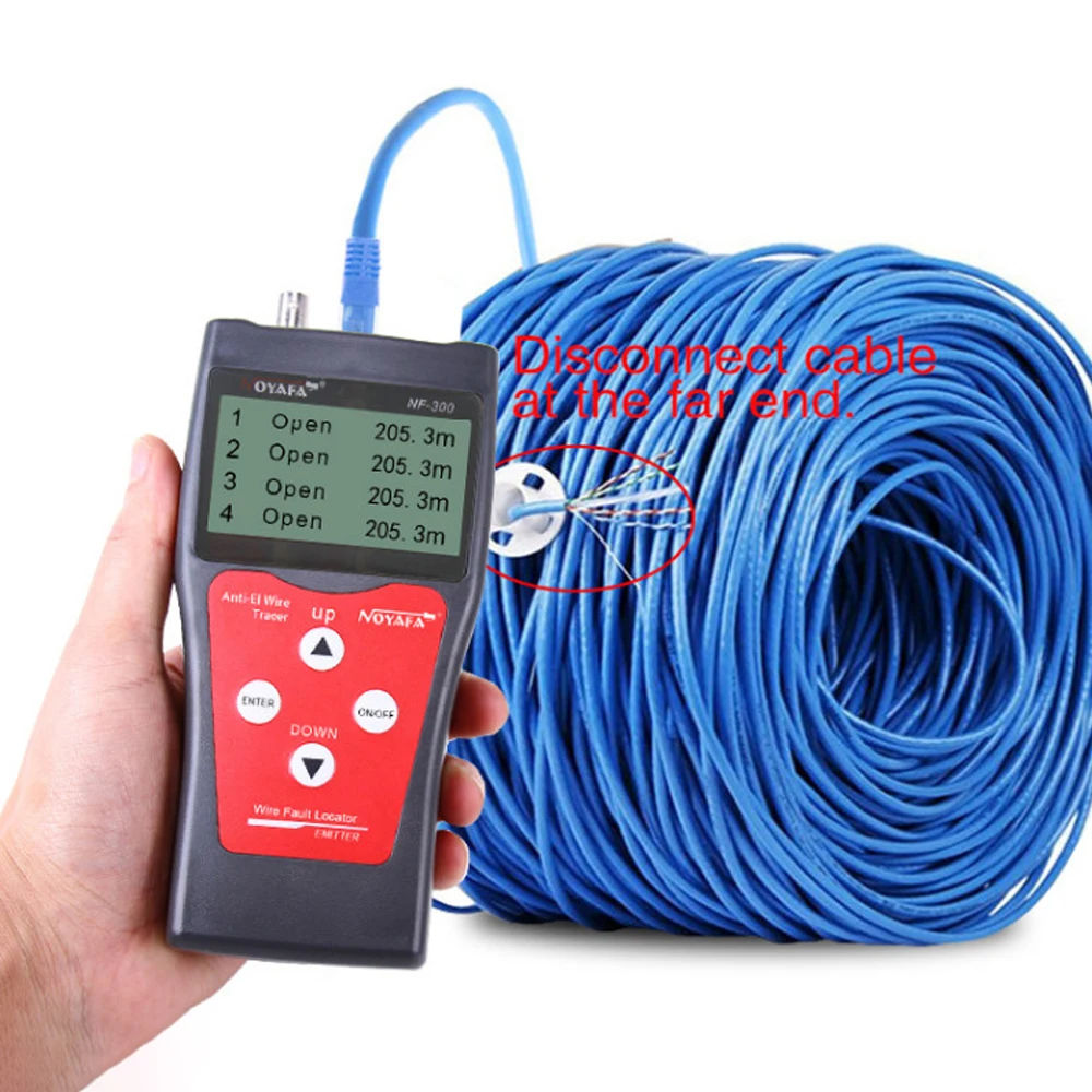 Imagem -05 - Noyafa-network Coax Cabo Tester Nf300 Rj45 Bnc Comprimento Anti-interference Wire Locator Monitoramento Tracker