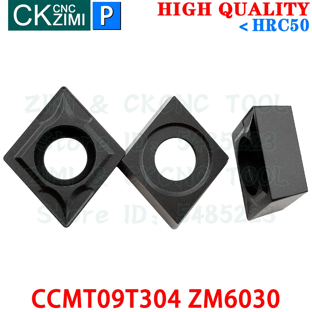 CCMT09T304 ZM6030 CCMT 09T304 ZM6030 كربيد إدراج الخارجية تحول إدراج أدوات سلبية ماكينة بتحكم رقمي بالكمبيوتر مخرطة معدنية أداة القطع