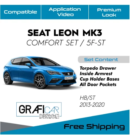 Seat Leon Mk4 Inner Comfort SET 2013 - 2021 SEAT LEON MK3/5F/ST TRIM PLATED COMFORT SET FABRIC AND INSULATION