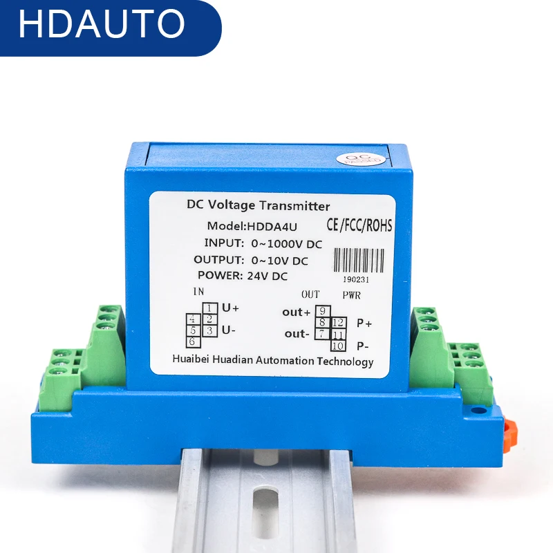 DC/AC Voltage Transmitter 500v ac 0-1500Vac to 0-20ma 4-20mA 0-10V relay voltage transducer sensor