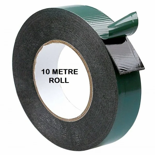 

Useful 1Roll Waterproof Black Super Strong Sticky Adhesive Double Sided Foam Tape 10M