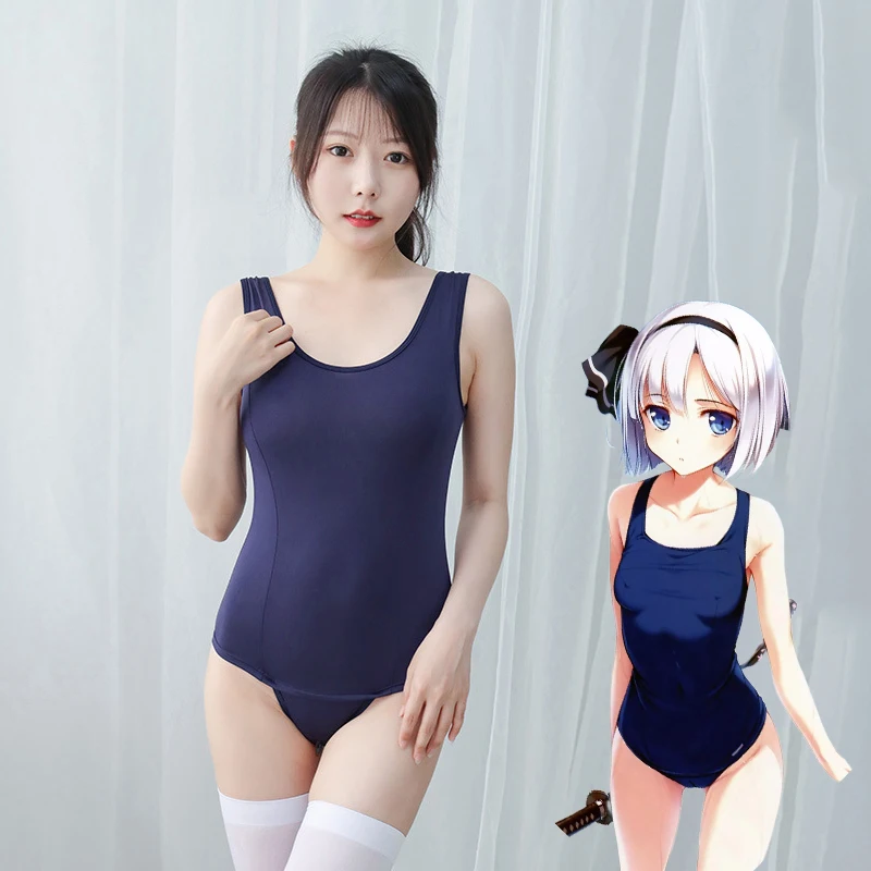 Women Japanese Schoolgirl Bodysuit Sexy Swimsuit Uniform Temptation Anime Cosplay Costume Lolita Backless Swimwear Pool Party