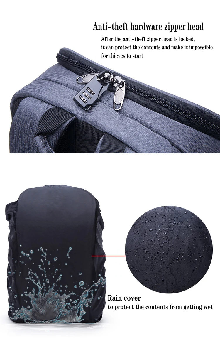 JINNUOLANGRucksack mit großem Fassungsvermögen, Kamerarucksack, wasserdichter Fotorucksack, multifunktionale Reisedrohne, Fotografie, N – Detail 14