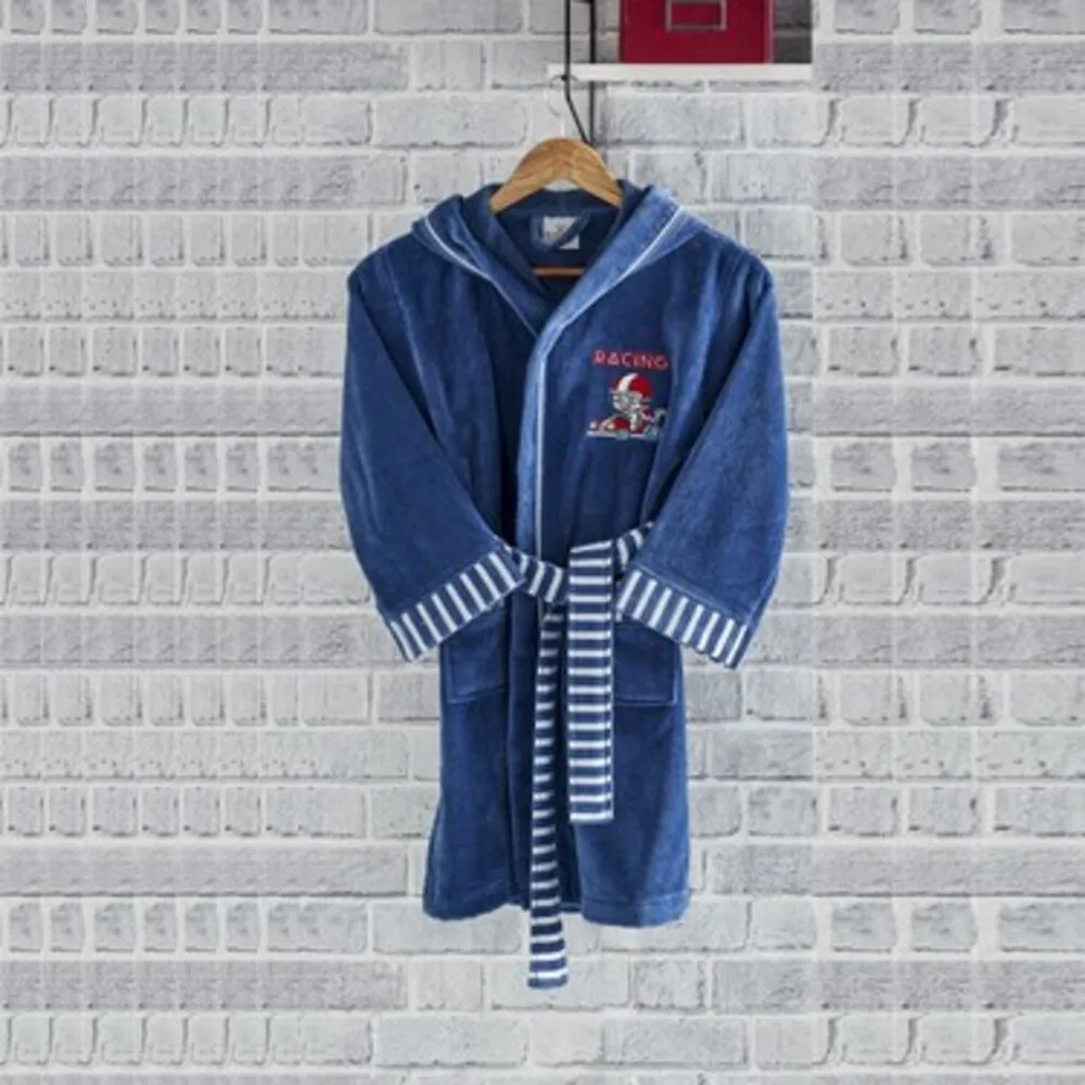 Ecocotton Racer Boy's Bathrobe Our product is made of 100% Organic Turkish Cotton yarn