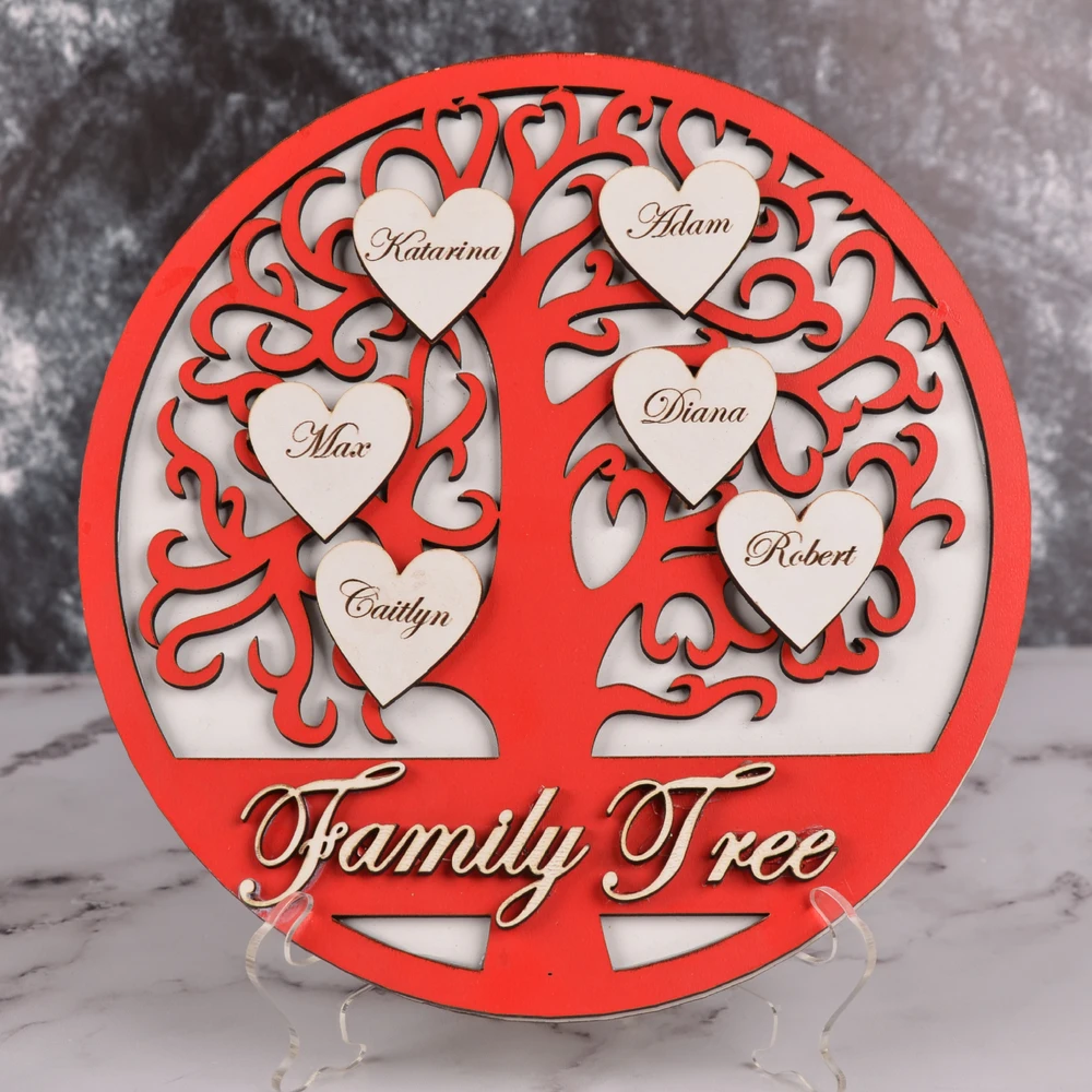 Personalized Wooden Family Life Of Tree Painted Christmas Special Days Gifts For Wedding Plexiglass Acrylic жизнь дерева DIY