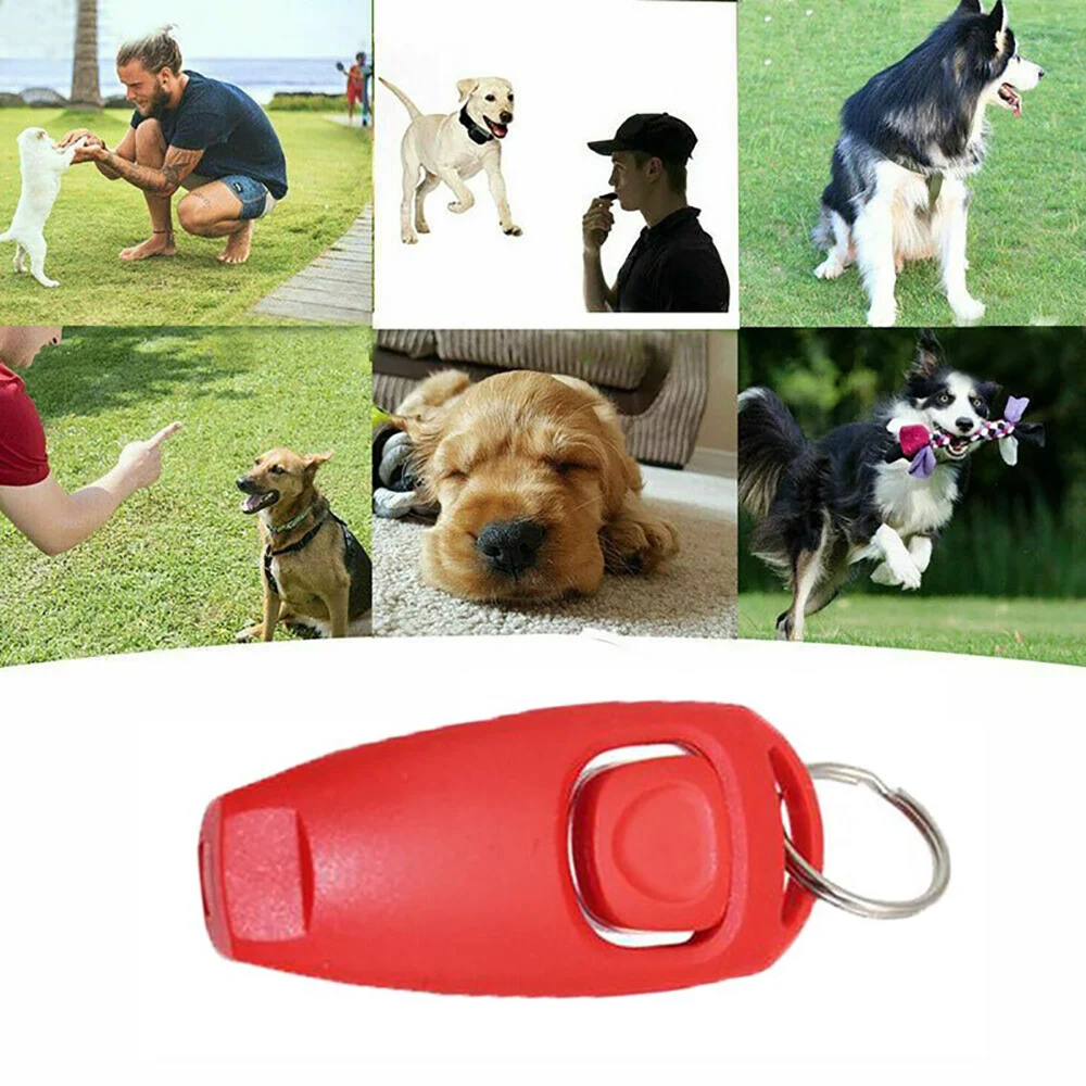 10 PCs/Pack Clicker and Whistle Obedience Agility Puppy behaviour Training clicker for Pet Dog 2 in 1  100G2280