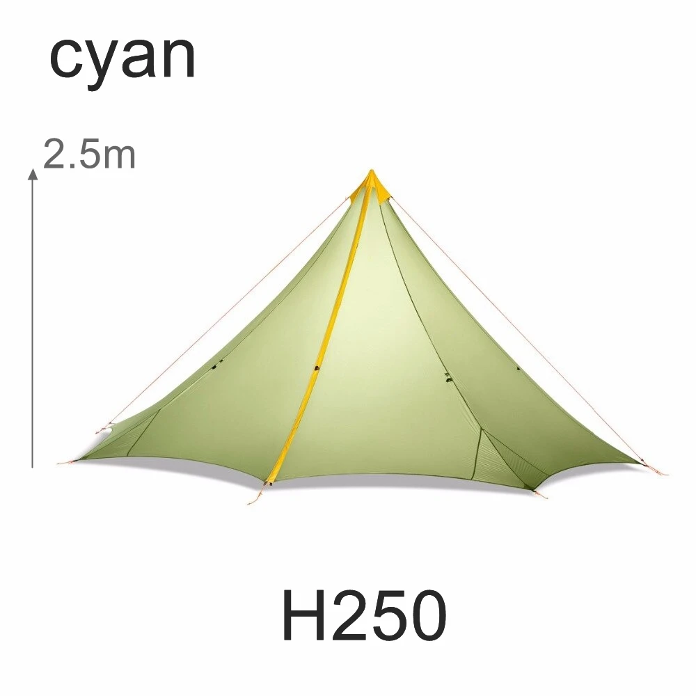 Knot 860g Ultralight Camping Rodless Pyramid Tent 4-8 Person Large
