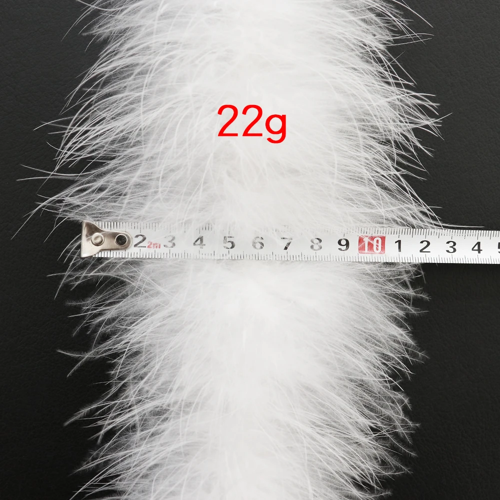 White Fluffy Marabou Turkey Feathers Boa DIY Christmas Tree 50G Ostrich Plumas Ribbon Wedding Dress Decoration Plumes for Crafts
