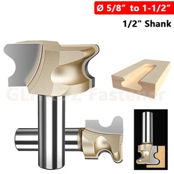 1/2 Shank TCT Carbide-Tipped Milling Cutter Router Bit Grooving Tool for Finger Pull Drawer Cabinet Door Molding Woodworking CNC