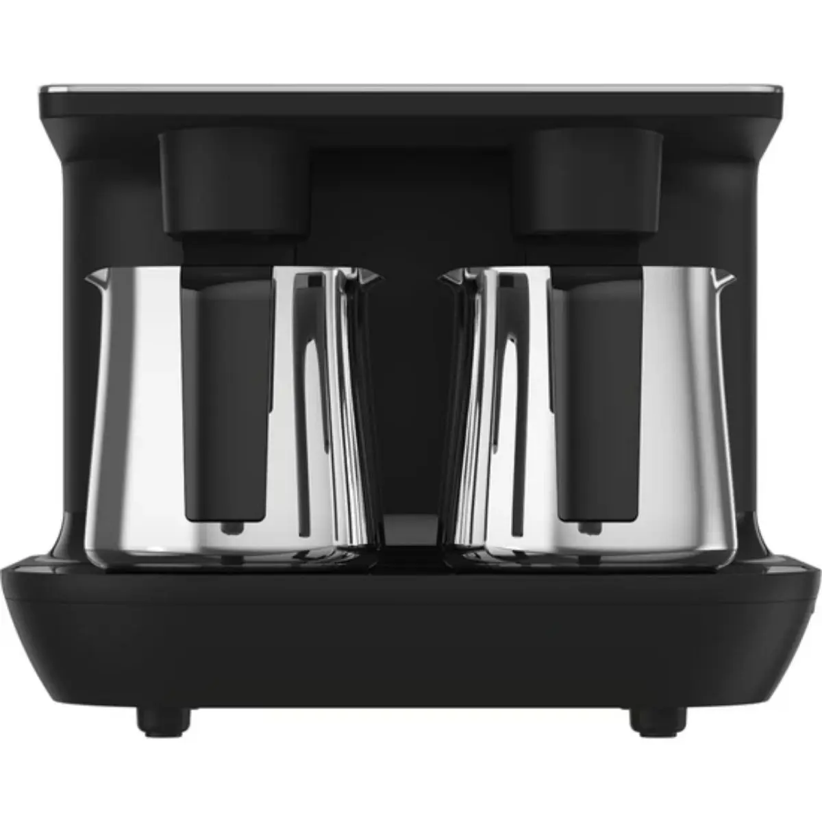 Telve Double Pot Turkish Coffee Machine, 6 (Expandable to 20) Cup Highly Sparkling Espresso  Maker Electric Automatic Pot