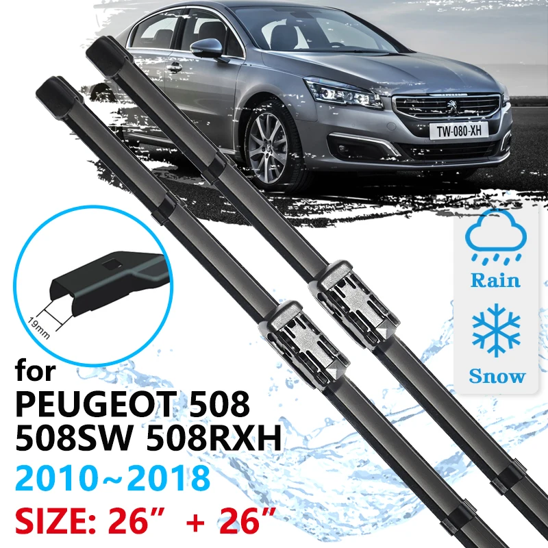 Car Front Wiper Blade For Peugeot 508 508sw 508RXH 2010~2018 Windscreen Windshield Accessories Window 2010 2011 2012 2013 2014