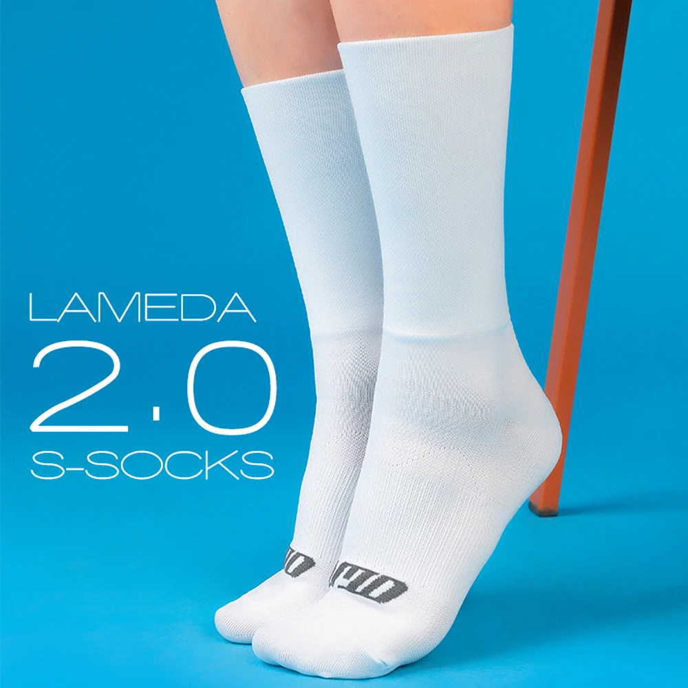 LAMEDA-Chaussettes de sport pour homme et femme, respirantes, pour vélo de route, course en plein air, cyclisme