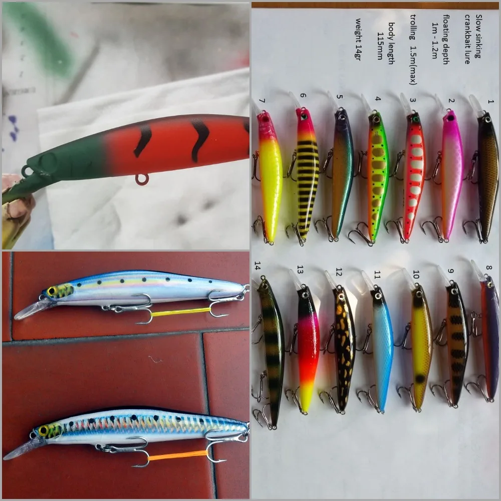 wLure 11.4cm Weight Transfer for Long Distance Casting Unpainted Clear Fishing Lures Bodies 10 Pieces with Eyes UPM673