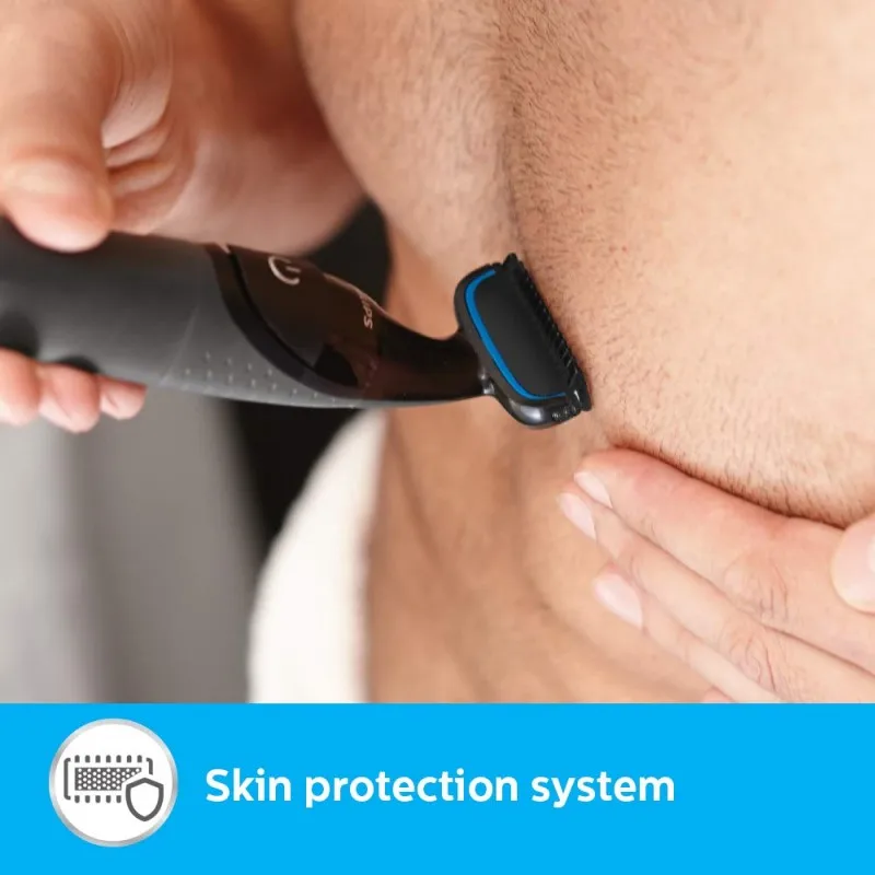 Original philips bg1024/15 barbeador elétrico recarregável masculino cuidados com o corpo barbeador para áreas sensíveis universal global (100-240v)