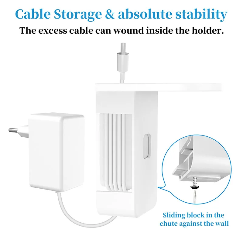 حامل جداري من LINGYOU لـ Alexa Echo Dot 5th 4th Gen Echo Pop مع دعامة مدمجة لإدارة الكابلات وموفرة للمساحة لمكبر الصوت الذكي