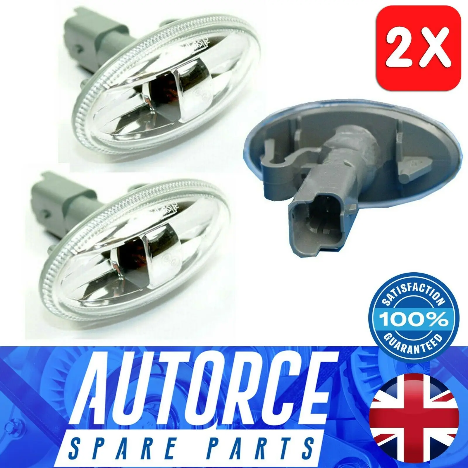 AUTORCE 2X SIDE INDICATOR REPEATER LAMP INTENDED FOR CITROEN BERLINGO FOR C-ELYSEE C1 C2 C3 C5 6325.G3, 6325G3, 6325-G3 FITS