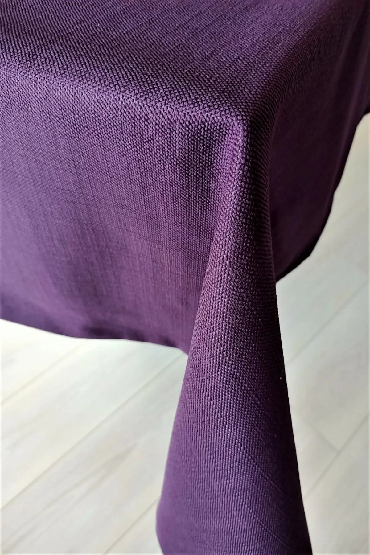 Linen Look Stain Resistant Purple Table Cloth Wedding,Party,Sofa Cover Turkish Cotton For Rectangular Table