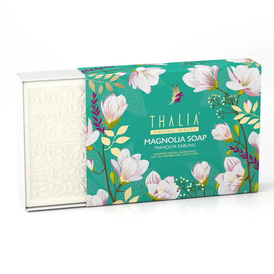 Thalia Magnolia Flower Extract Natural Solid Soap - 150 gr. Solid Soap with Magnolia Scent.