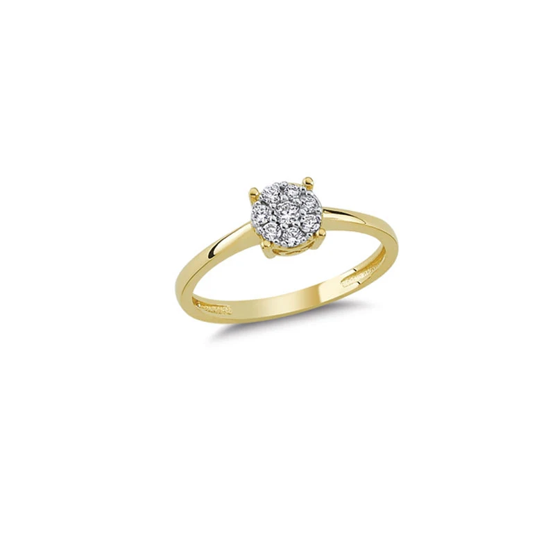 14K Solid Gold Elegant Ring for Women