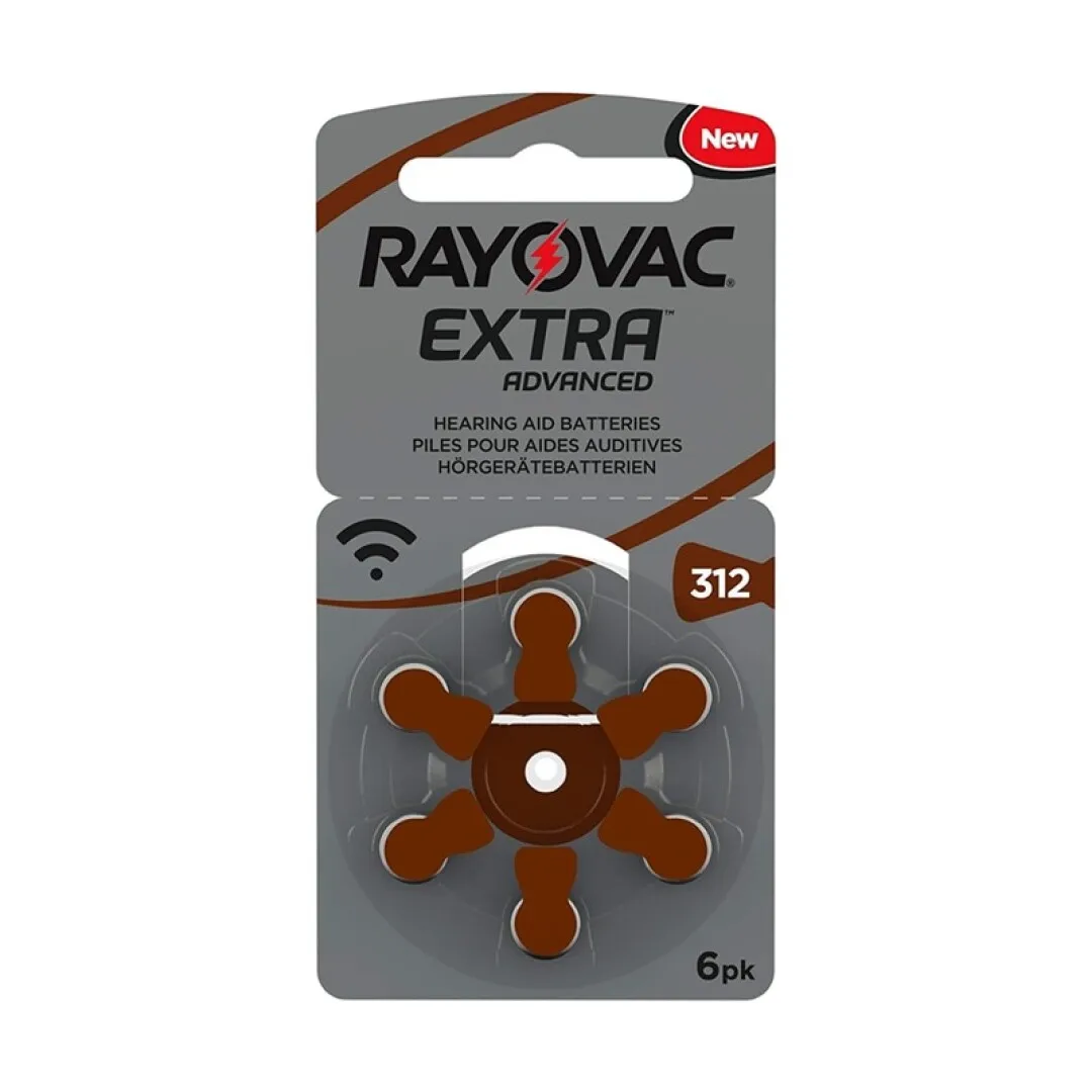 24 RAYOVAC battery hearing aid ZINC 312AE 1,45V EXTRA ADVANCED 0% MG