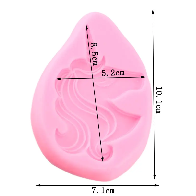 ユニコーン型カップケーキトッパー,フォンダン,日曜大工,赤ちゃんの誕生日ケーキの装飾ツール,キャンディー粘土,チョコレートペースト