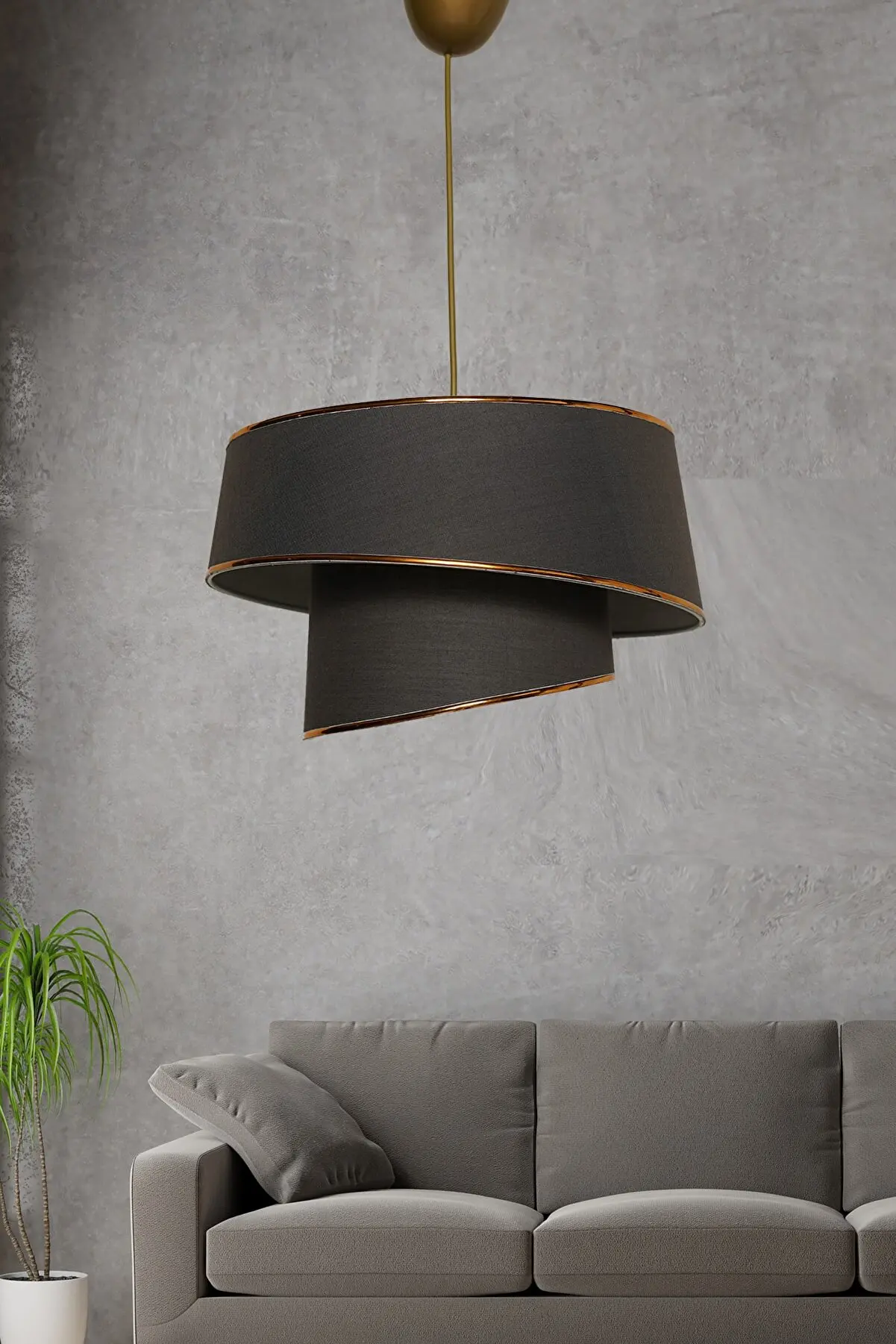 Baratte Single Pendant Lamp Artistic linen chandelier Nordic simple round fabric cover dining room bedroom bar single head lamp