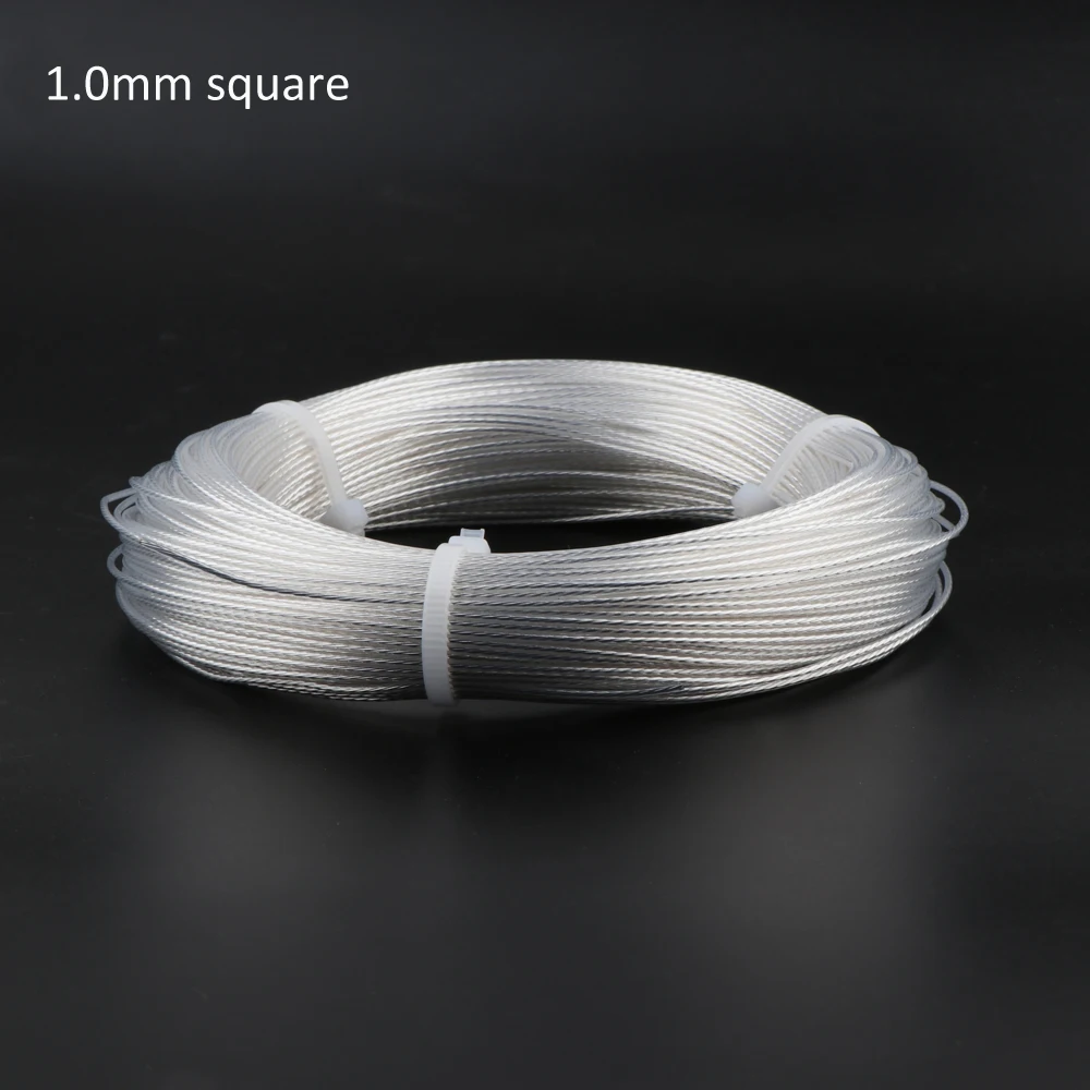 10M Silver Plated 6N OCC Wire Copper Cable For HiFi Audio DIY Amplifier Headphone Speaker Cable