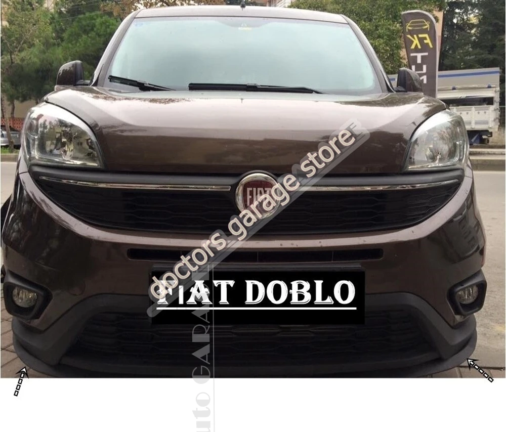 Lèvre de pare-chocs avant pour Fiat Doblo CUPRA R, 2010 à 2020 ans, lèvre de becquet Euro universelle, Kit de carrosserie, accessoire de voiture automobile, 3 pièces