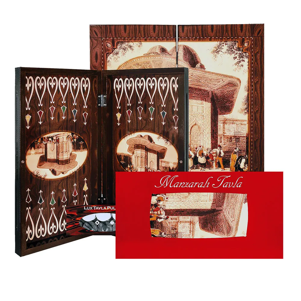 Work Scenic Polyester Backgammon Turkish coffee Large Size