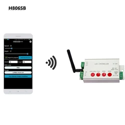 H806SB LED SD Card Controller WIFI SPI Controller DC5-24V  by Phone APP Via WLAN Max 2048 Pixels WS2811 Digital Strip Lights