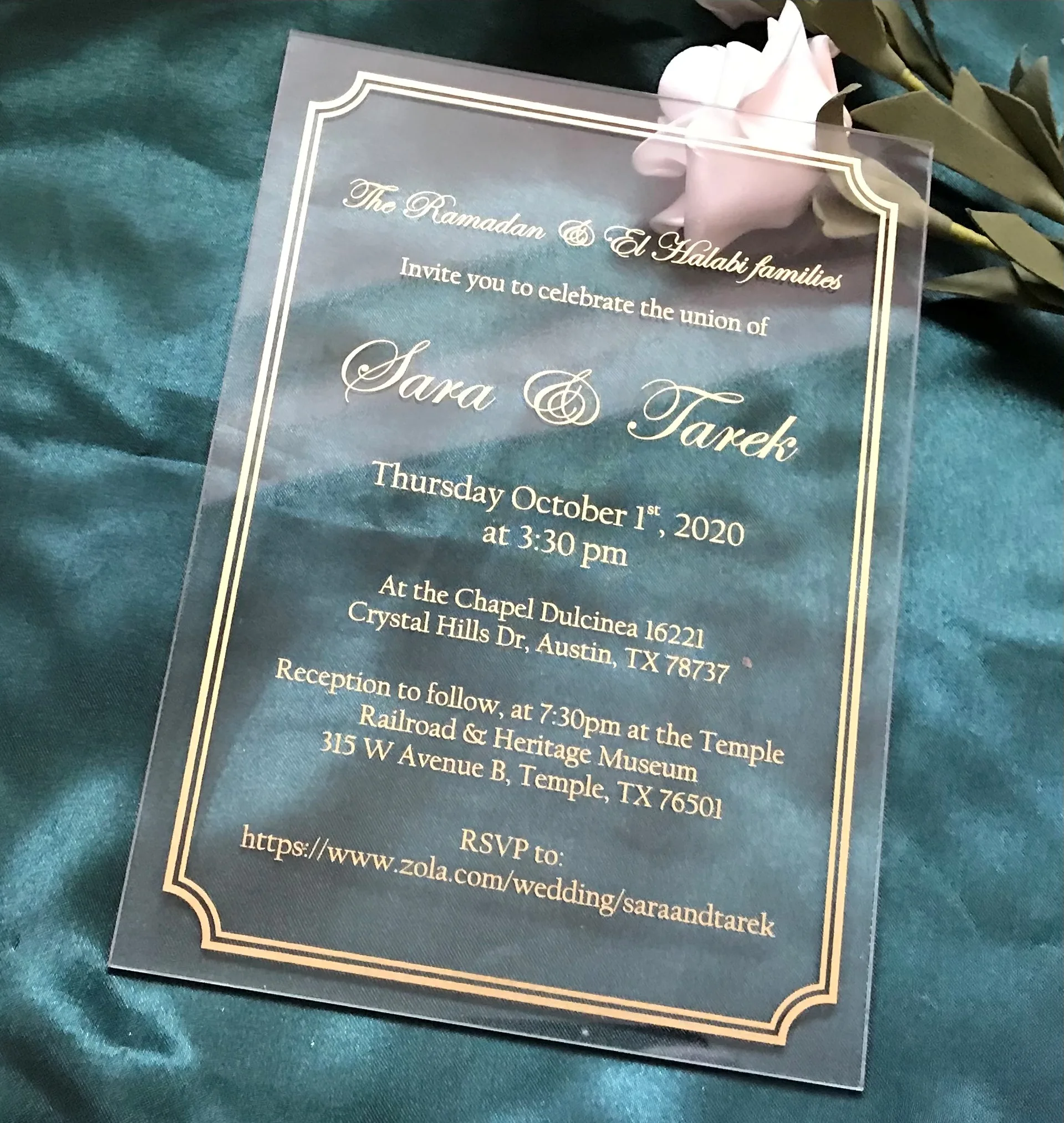 10pcs Custom Transparent Wedding Invitation Card, Custom Birthday Invite Greeting Card,Flexible PVC Cards