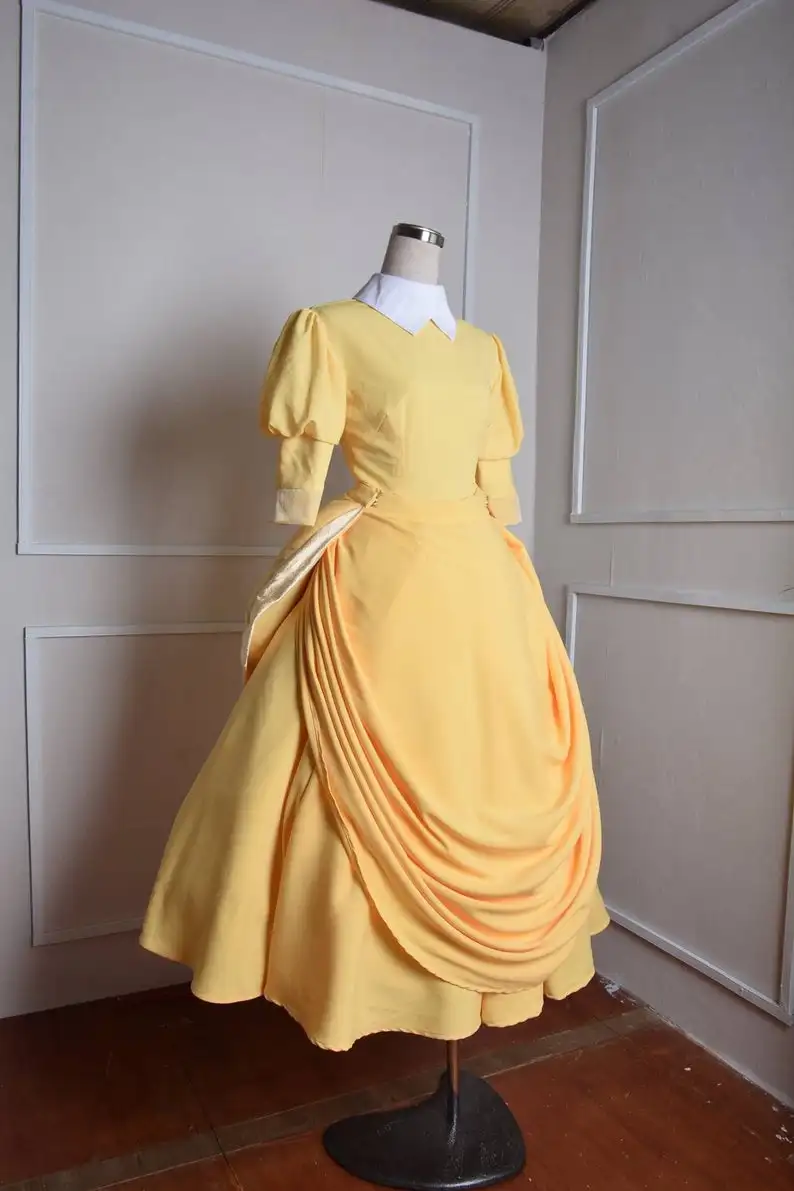 Jane Porter cosplay Costume Jane Porter dress Cosplay Costume Dress princess yellow gown dress custom made women adult