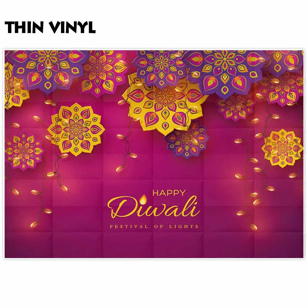 Allenjoy-fondo fotográfico de estilo árabe, telón de fondo con flor dorada, Diwali al-fitr Eid, ideal para fiesta y festival, photozone, photocall