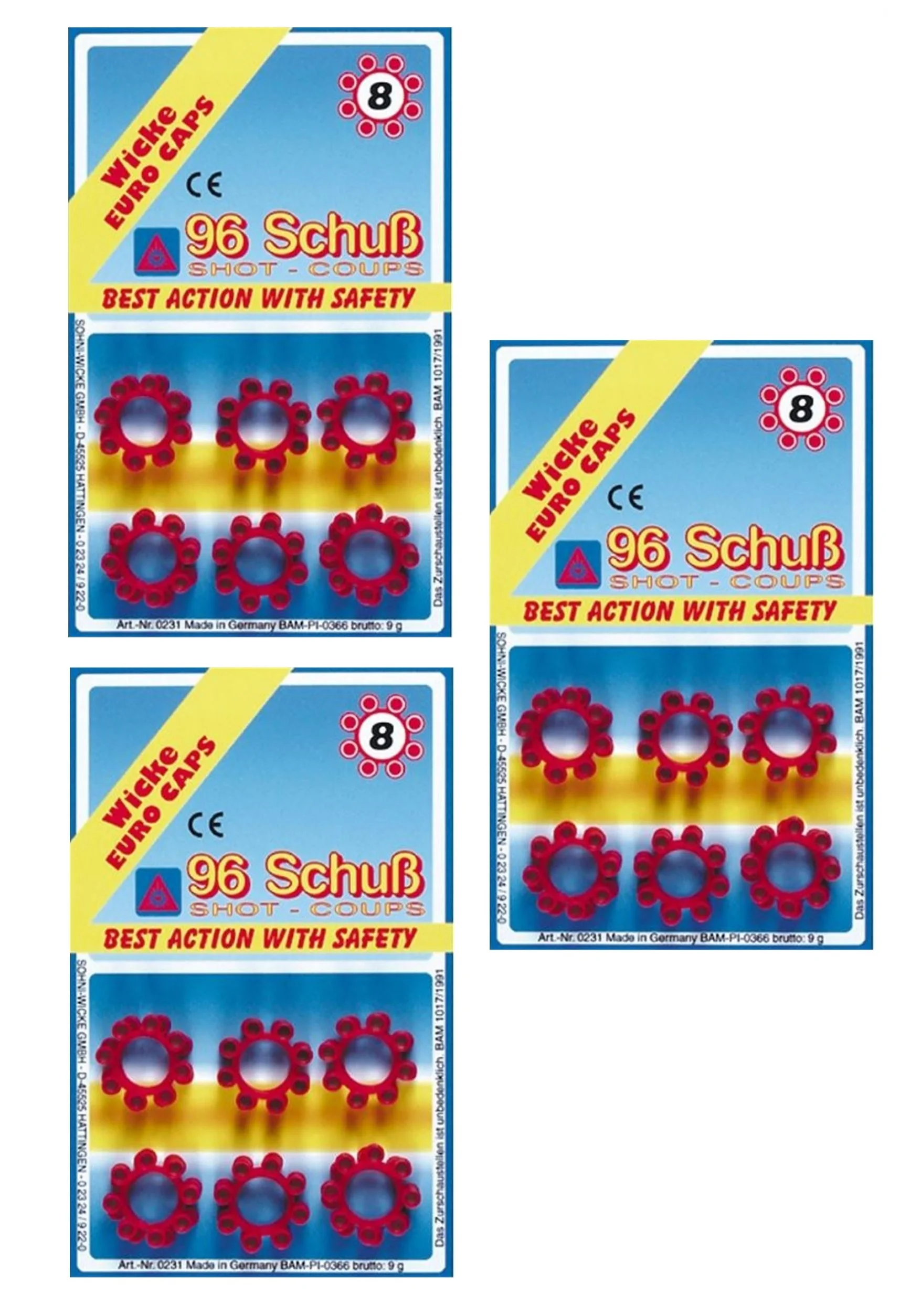 Withering 288 Pack in cerchi a 8 colpi per pistole giocattolo.