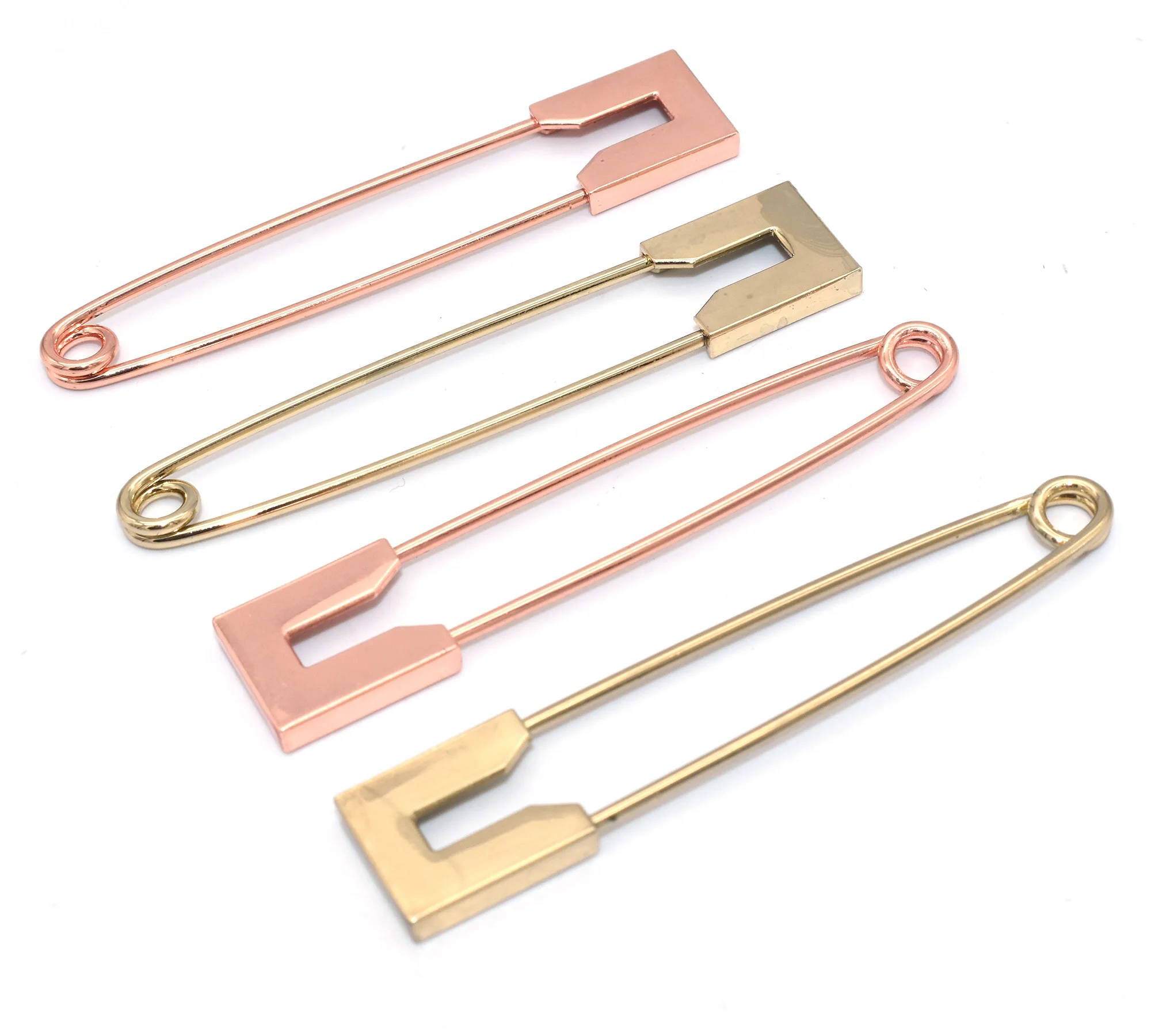 Premium Rose Gold Large Safety Pins Metal Safety Jewelry Pin Findings Charm Pin Safety Pins Bulk for Clothes Crafts Sewing